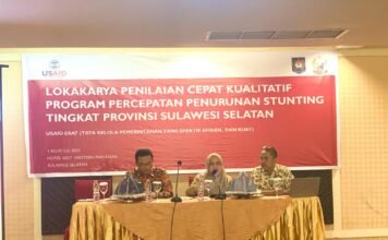 Pemprov Sulsel – USAID ERAT Kolaborasi Rancang Strategi Turunkan Angka Stunting