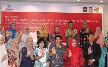 DPPPA Dalduk KB Sulsel – USAID ERAT Gelar Pelatihan Petugas Layanan untuk Cegah Perkawinan Anak