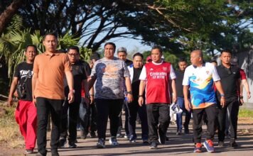 Jalan Sehat di GOR Sudiang, Pj Gubernur Bahtiar Minta Fasilitas Olahraga Harus Dimaksimalkan