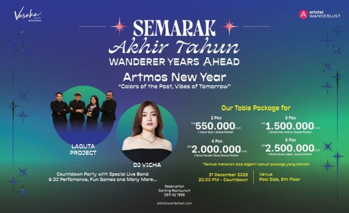 Rayakan Malam Pergantian Tahun di Lantai 5 Vasaka Hotel Makassar dengan Paket Istimewa dan Hiburan DJ serta Live Band