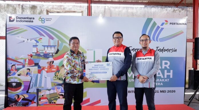 Pertamina Patra Niaga Regional Sulawesi Salurkan 1.000 Paket Sembako untuk Masyarakat Pra Sejahtera di Bitung
