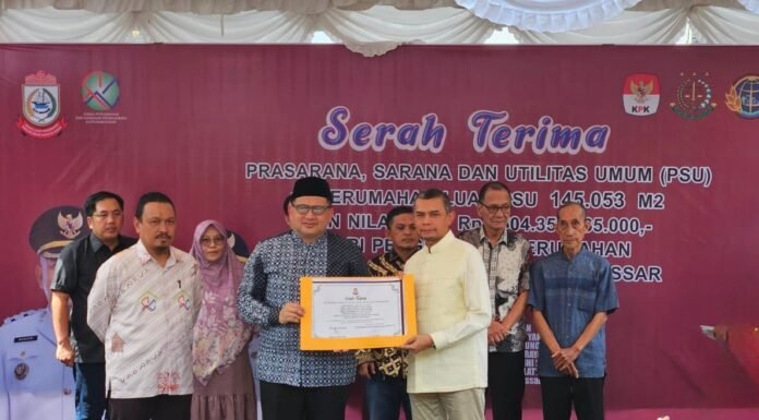 GMTD Serahkan PSU ke Pemkot Makassar