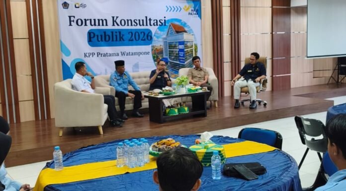KPP Pratama Watampone Gelar Konsultasi Publik Sukseskan Program MBG dan KDMP