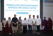 Perkuat Komitmen Kepedulian Sosial, Pelindo Regional 4 Berbagi, Santuni 100 Anak Yatim