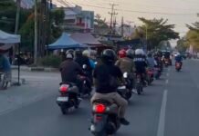 Asmo Sulsel Gelar Touring Merah Putih Bersama Dealer dan Finance Company di Pinrang