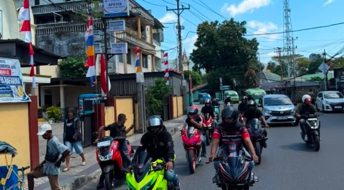 Dealer Aneka Motor Ambon Gelar Kopdar dan City Rolling Bersama Komunitas CBR