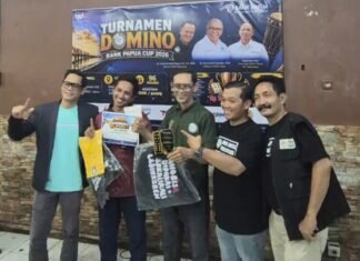 Pasangan Djubair – Amrullah DG Juarai Turnamen Domino “Bank papua Cup” 2026