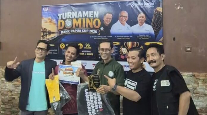 Pasangan Djubair – Amrullah DG Juarai Turnamen Domino “Bank papua Cup” 2026