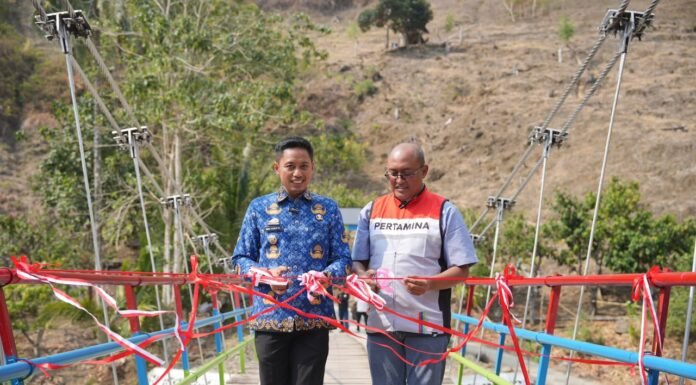 Pertamina Resmikan Rehabilitasi Jembatan Gantung Kaluppini di Enrekang, Mudahkan Mobilitas Warga Pegunungan